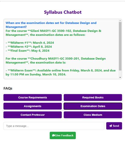 Syllabus Chatbot using RAG
